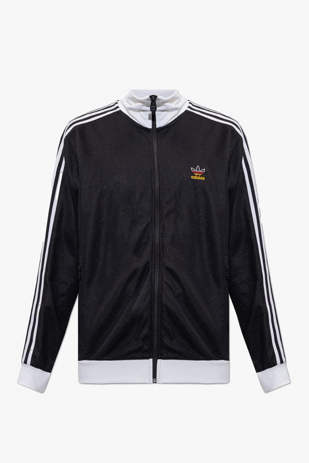 Adidas jacket girls black and white online